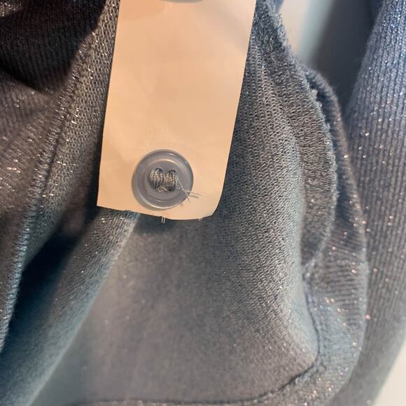 NWT ZARA long sleeve collared top keyhole cutout v-neck glitter y2k 90s 2928 - Picture 8 of 13